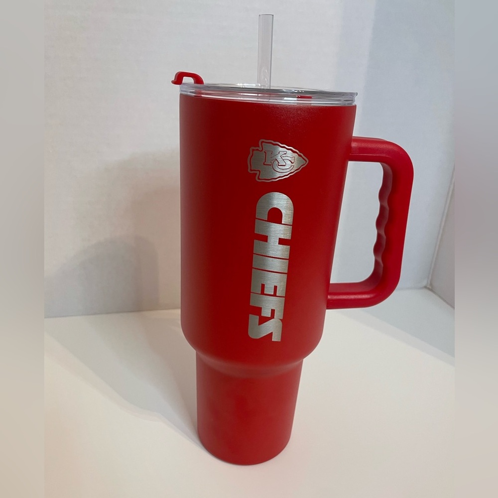 Red KC Chiefs Tumbler with Handle